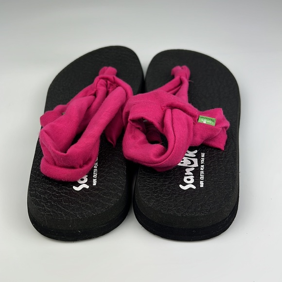 Sanuk Pink Yoga Mat Strap Flip Flops Women's Sz: 9 - Picture 4 of 10